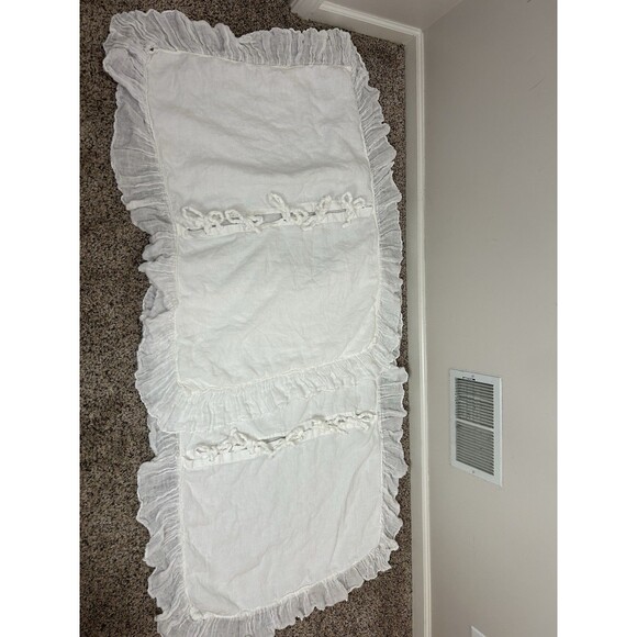 Bella Notte White Linen Whisper Deluxe Shams With Ties Set Of 2 - Picture 3 of 10